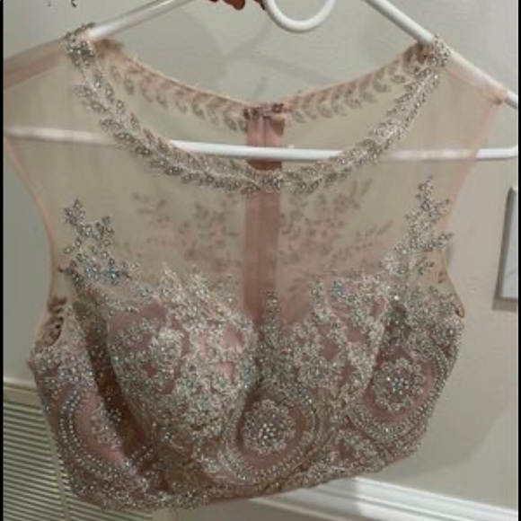 Two-Piece Light Pink formal dress. Worn once - Picture 2 of 6